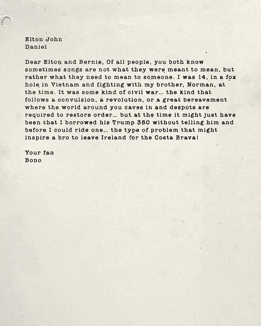 60 Letters From Bono