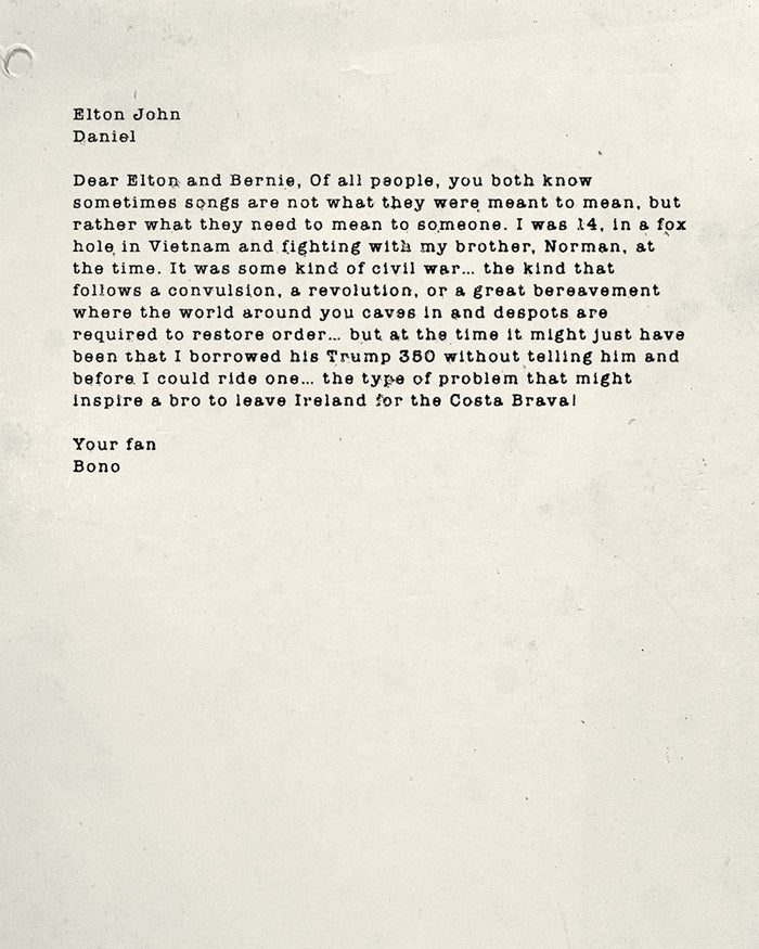 60 Letters From Bono