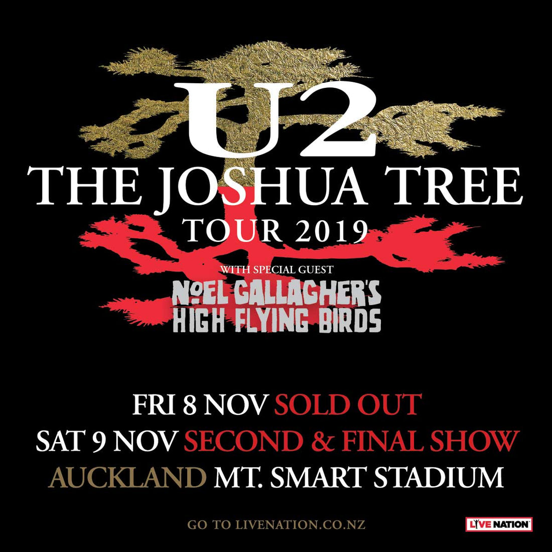 New Shows Announced: The Joshua Tree Tour 2019