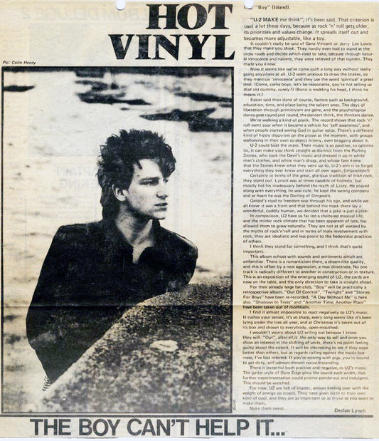 Boy - Hot Press