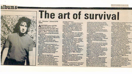 Adam Sweeting Melody Maker October 1981