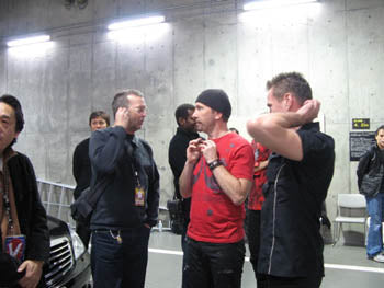 With Clapton Backstage