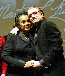 Bono honours the legacy of Martin Luther King