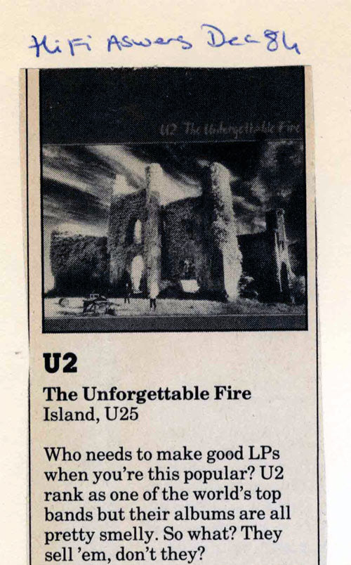 HiFi Answers - The Unforgettable Fire review