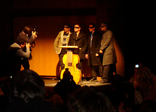 On stage at Sundance before the screening