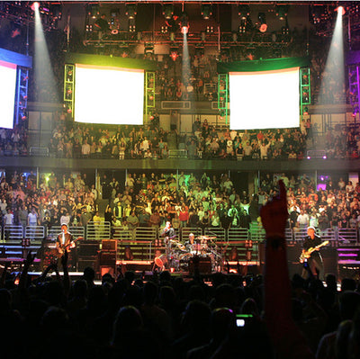 On Stage during the show