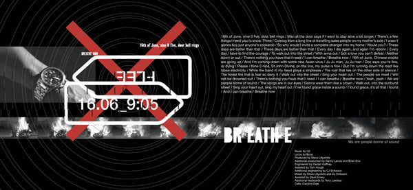 Breathe lyrics, inside design spread