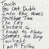 Set List - Boy