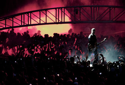 The Edge playing in Qwest Stadium