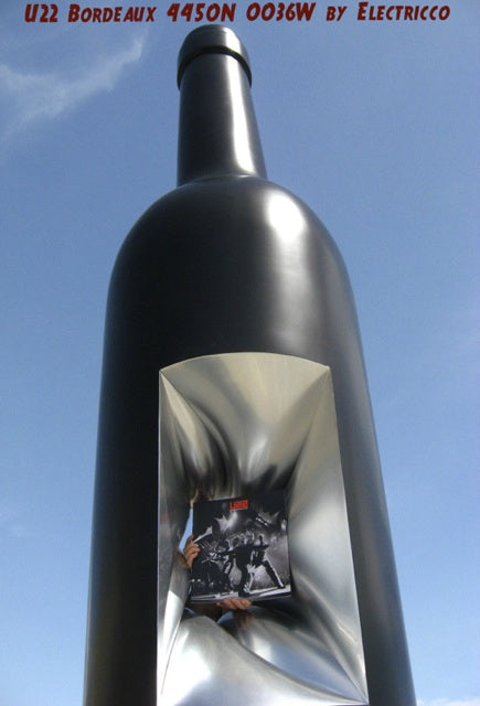 U22 on a wine bottle
