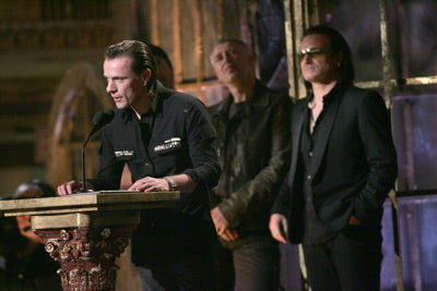 Larry accepting the award