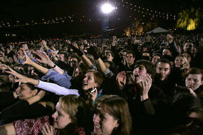 Fans Enjoying the Free Gig