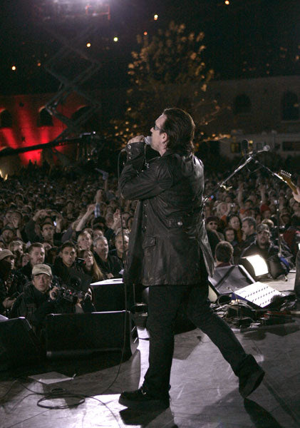 Bono on stage