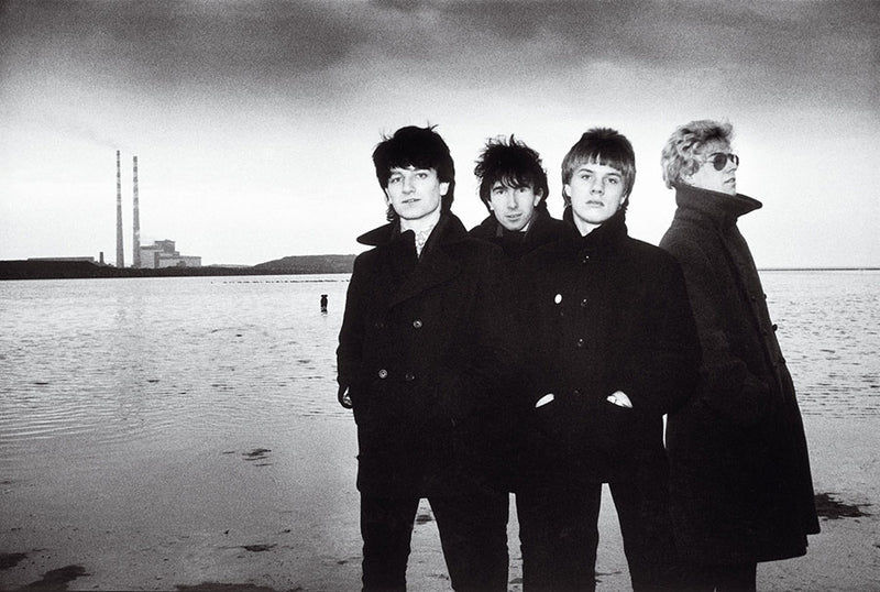U2 on Sandymount Strand, Dublin 1980