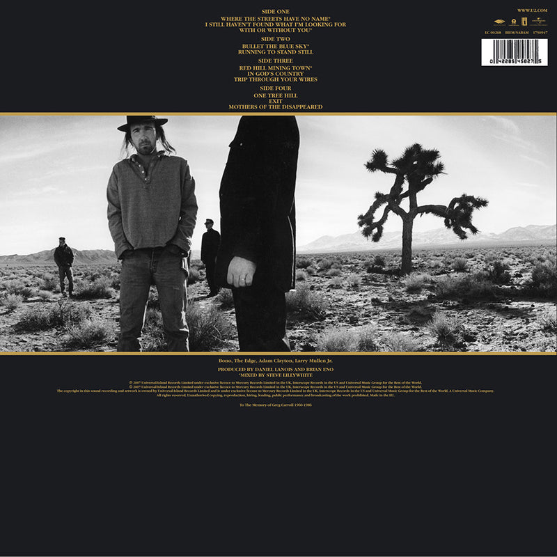 The Joshua Tree - Album Back Cover