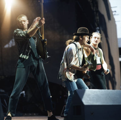 On stage during The Joshua Tree Tour