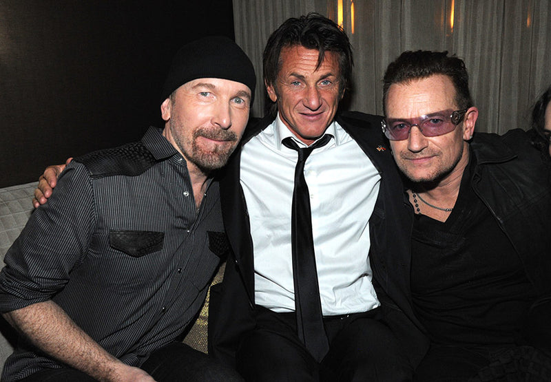 The Edge, Sean Penn and Bono