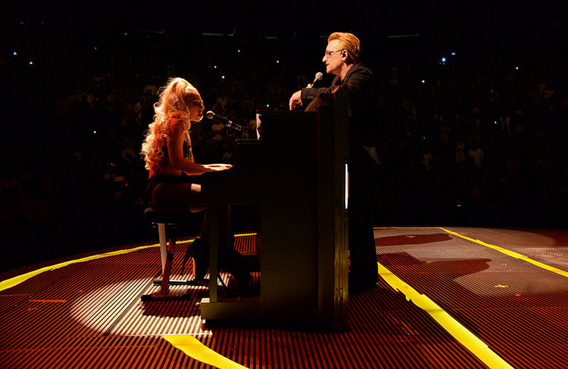 U2 accompanied by Lady Gaga on piano and vocals on “Ordinary Love” at Madison Square Garden, New York, NY on Sunday, 26 July 2015