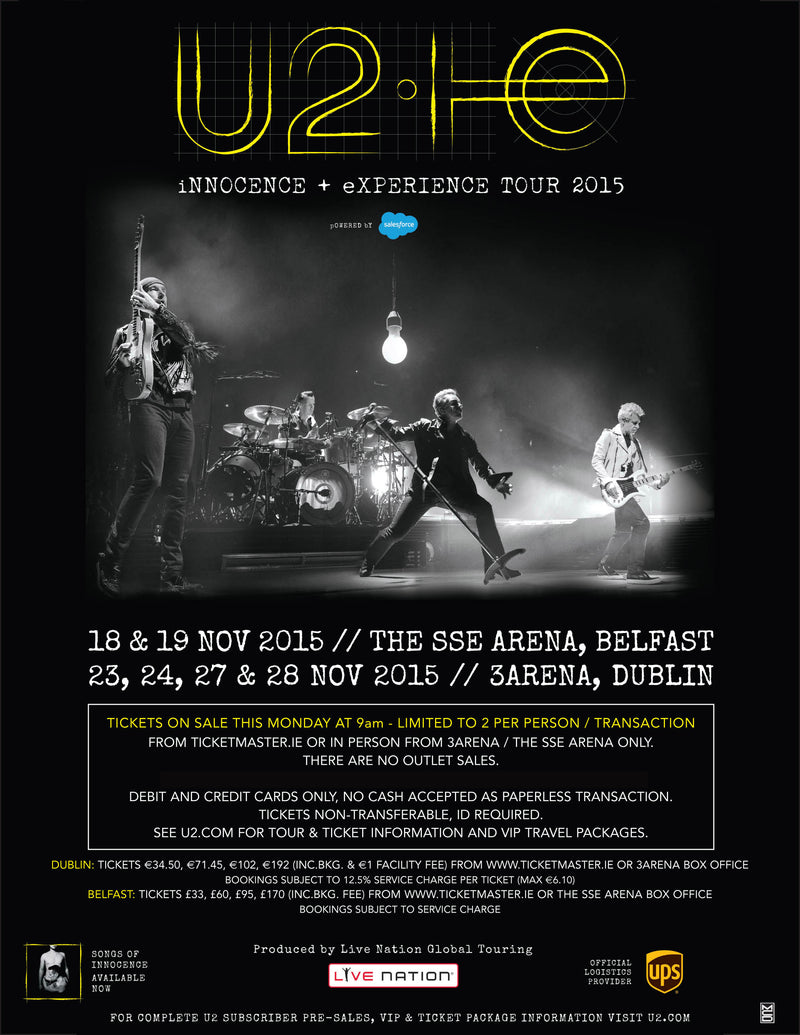 U2ieTour - Dublin/Belfast shows announced