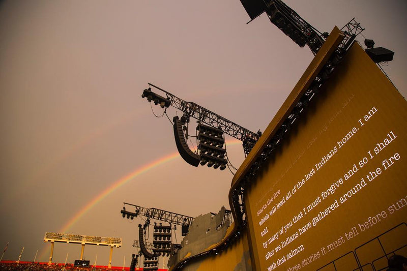 All the colours of the rainbow in Tampa. #U2TheJoshuaTree2017