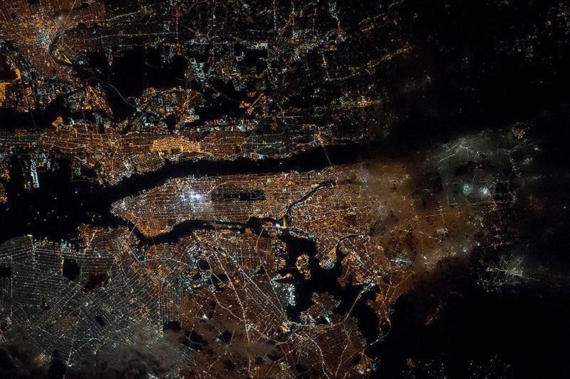 Manhattan and Newark at night