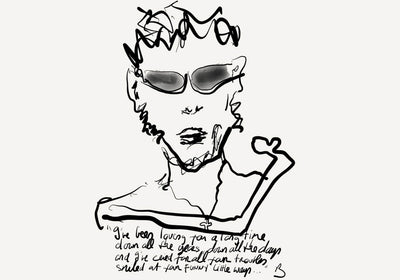 Shane McGowan drawing by Bono