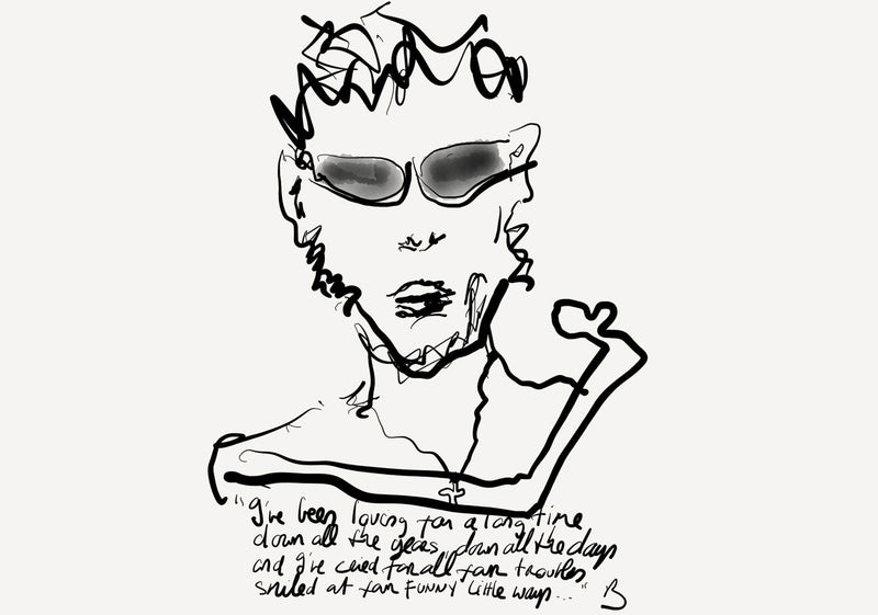 Shane McGowan drawing by Bono