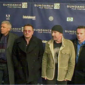 U2 arrive on the red carpet for U23D - Sundance Film Festival