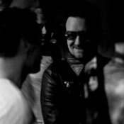 Moments before taking the stage in Perth