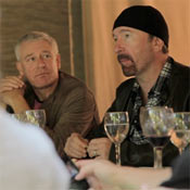 Meeting the press in Buenos Aires.