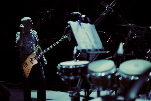 During soundcheck at Azteca Stadium