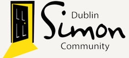 The logo features the word ’simon’ in a bold, black cursive font with “dublin” and “community” written beneath it.
